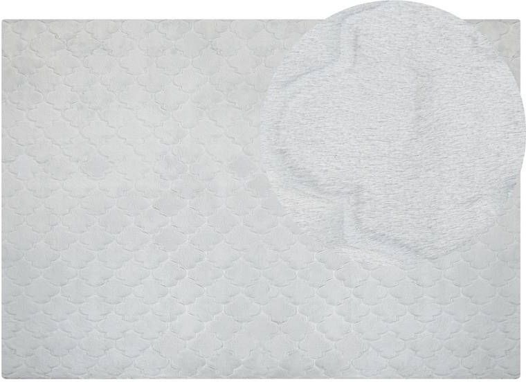 Beliani -GHARO-Shaggy vloerkleed-Lichtgrijs-160 x 230 cm-Polyester