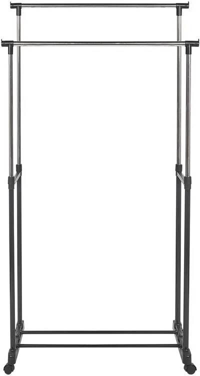Beliani GILMER Kledingstandaard-Zwart-Aluminium
