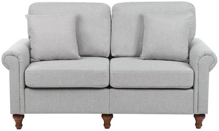 Beliani GINNERUP Tweezitsbank Lichtgrijs Polyester