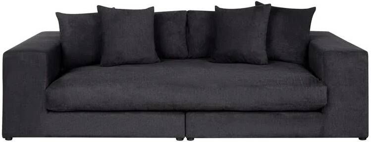 Beliani GLORVIKA Driezitsbank Zwart Polyester