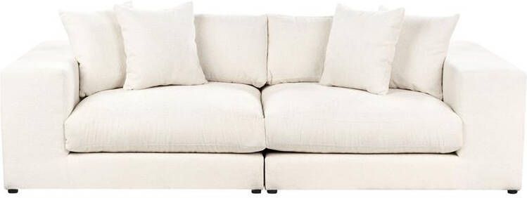 Beliani GLORVIKA II Driezitsbank Wit Polyester