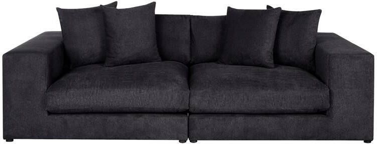 Beliani GLORVIKA II Driezitsbank Zwart Polyester