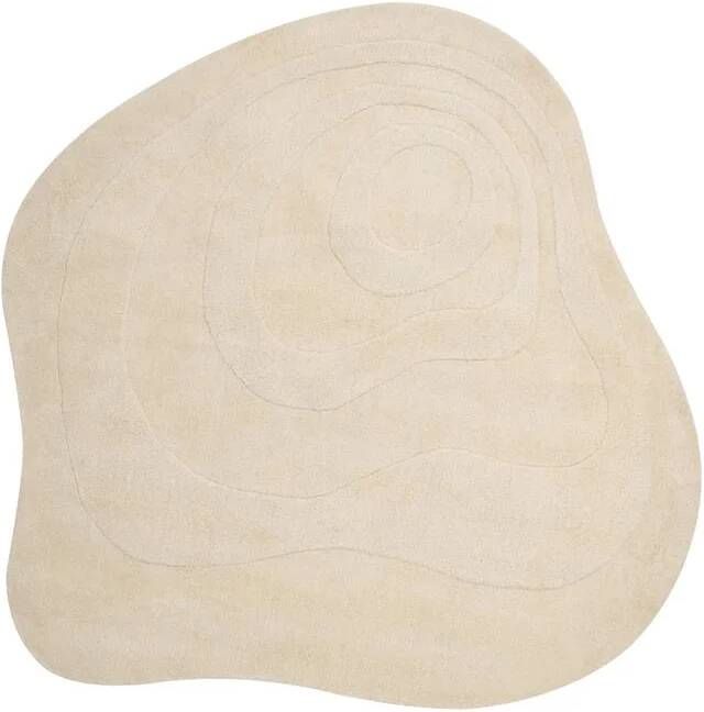 Beliani GORANO Vloerkleed Beige 160 x 160 cm Viscose