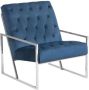 Beliani HARSTAD Fauteuil Donkerblauw Fluweel - Thumbnail 2