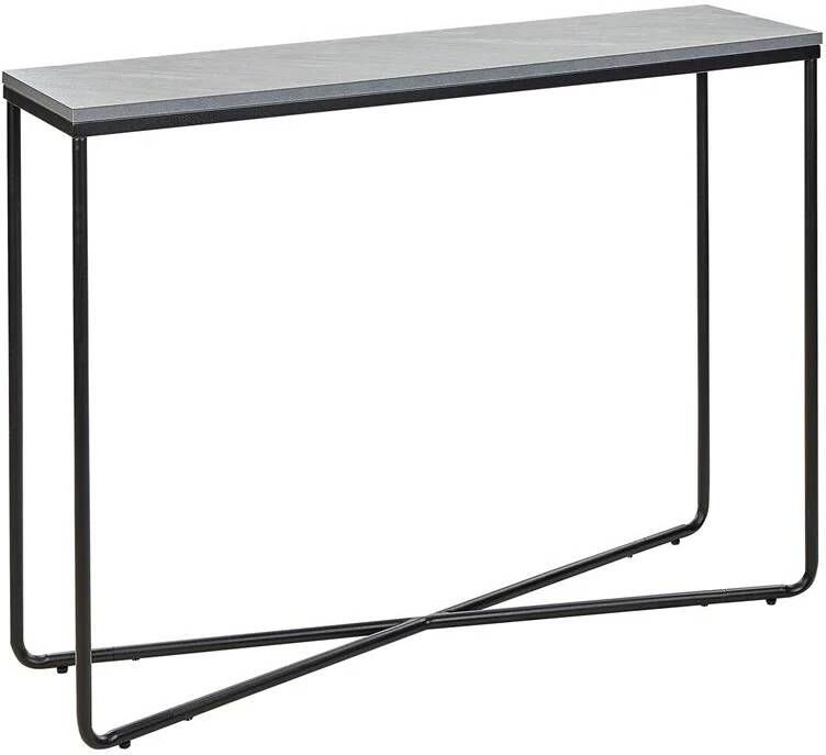 Beliani HAZEN Sidetable Grijs|Zwart- MDF
