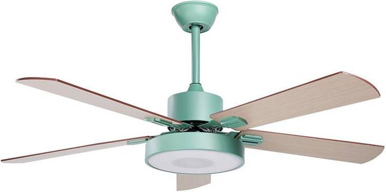 Beliani HOBBLE Plafondlamp met ventilator-Groen-IJzer