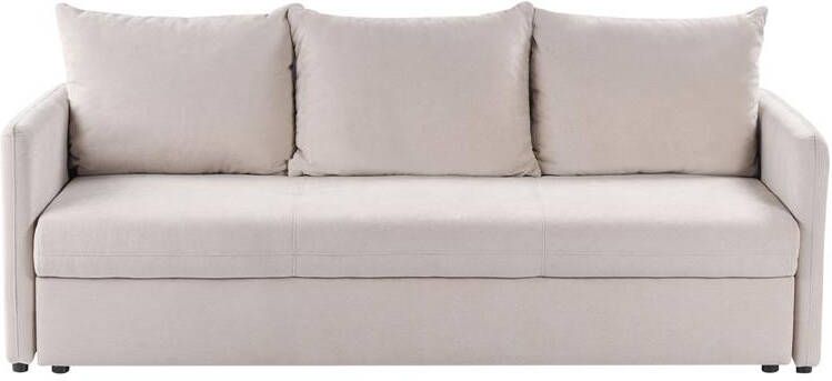Beliani HOLSEN Driezitsbank Beige Stof