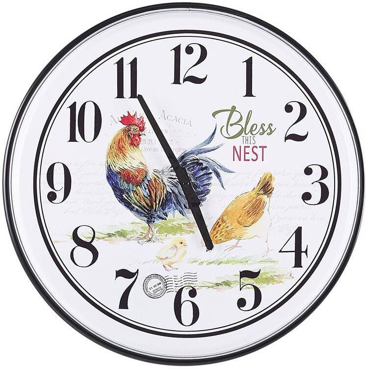 Beliani HORW Wandklok Wit Metaal