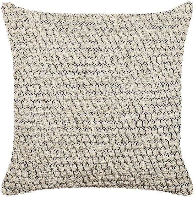Beliani HOWEA Sierkussen Beige 45 x 45 cm Katoen