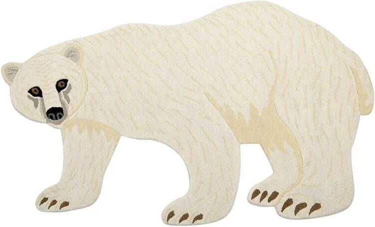 Beliani IOREK Kindervloerkleed Gebroken wit 100 x 160 cm Wol