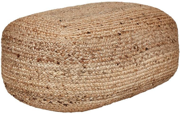 Beliani ISARDA Vloerkussen Beige 70 x 40 x 20 cm Jute