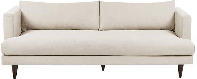 Beliani JARPEN Driezitsbank Lichtbeige Stof