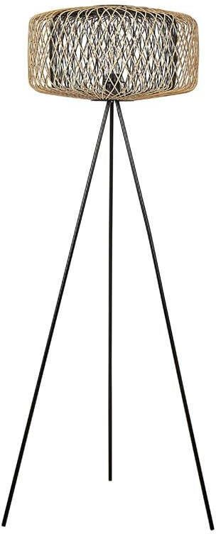 Beliani JAVARI Staande lamp Naturel|Zwart Bamboehout