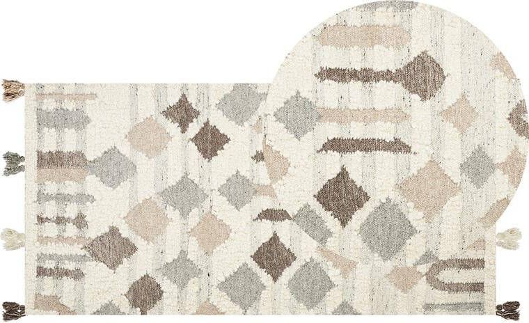 Beliani -KAGHTSRASHEN-Kelim vloerkleed-Multicolor-80 x 150 cm-Wol