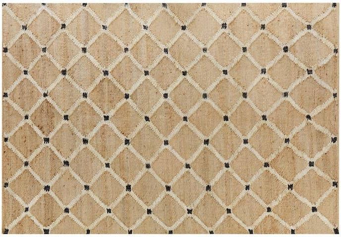 Beliani KALEKOY Vloerkleed Beige 160 x 230 cm Jute