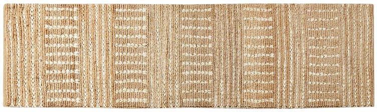 Beliani KAMBERLI Laagpolig vloerkleed Beige 80 x 300 cm Jute