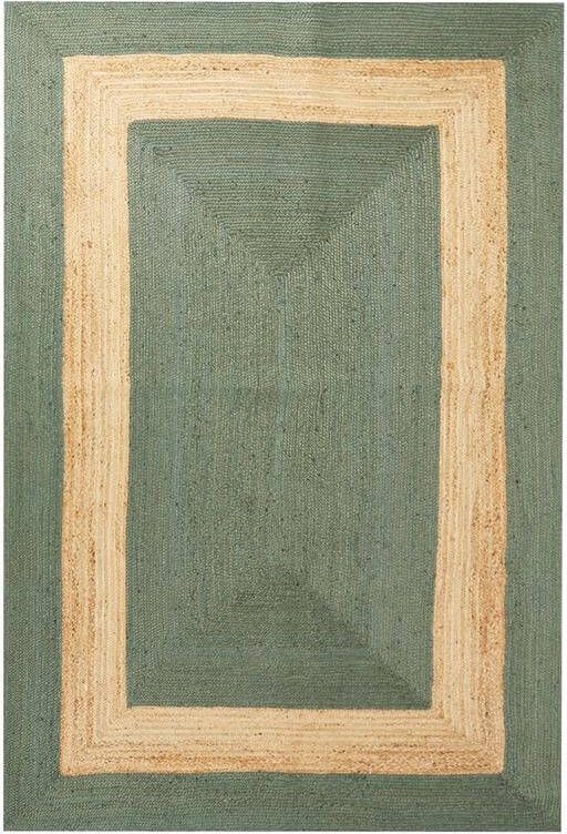 Beliani KARAKUYU Vloerkleed Groen 200 x 300 cm Jute