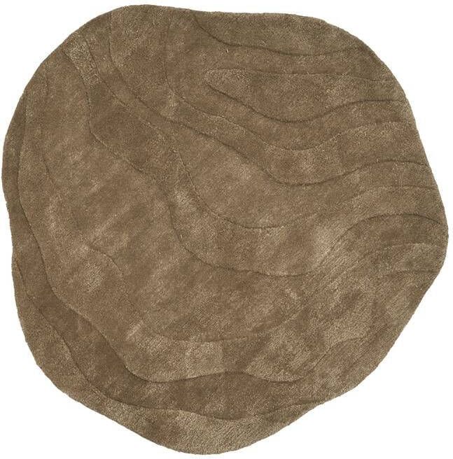 Beliani KASBO Vloerkleed Groen 160 x 160 cm Viscose