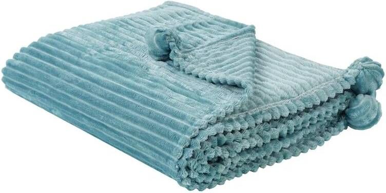 Beliani KAWERI Plaid Groen 150 x 200 cm Polyester