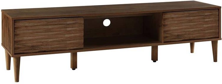 Beliani KAYAN TV-kast-Donkere houtkleur-MDF Vezelplaat