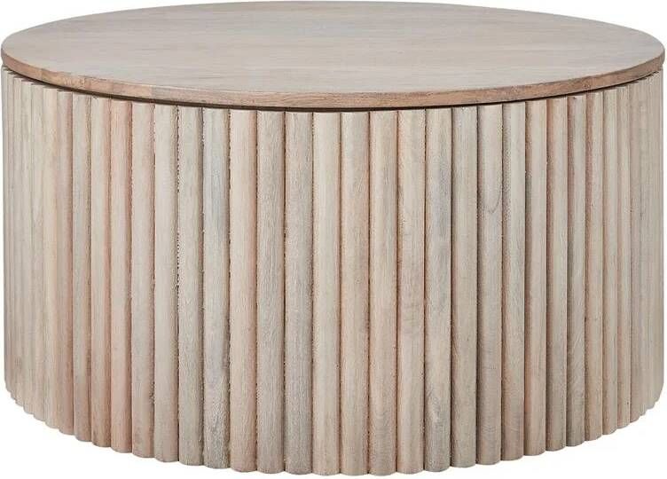 Beliani KIRKWOOD Salontafel Lichte houtkleur Mangohout