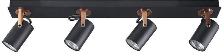 Beliani KLIP Wandlamp 4 spots Zwart Metaal