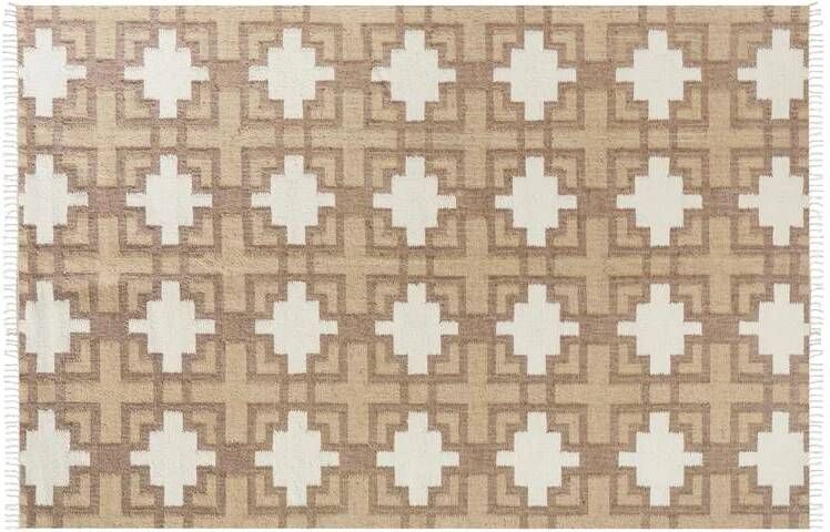 Beliani -KONURTAY-Laagpolig vloerkleed-Beige-200 x 300 cm-Jute