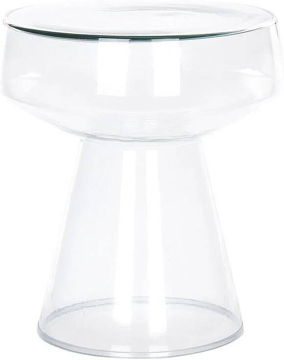 Beliani LAGUNA Bijzettafel Transparant Glas