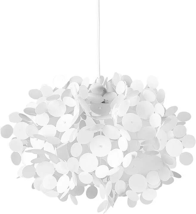 Beliani LAMONE Hanglamp Wit Synthetisch materiaal