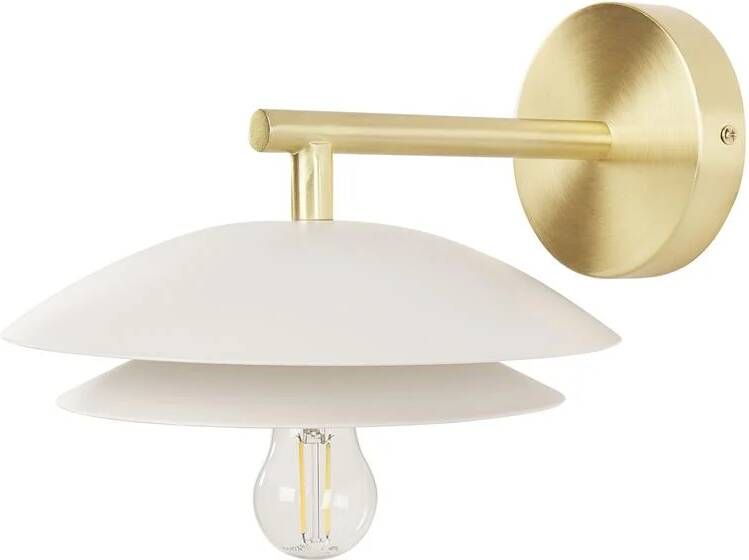 Beliani LASOLO Wandlamp Wit Metaal