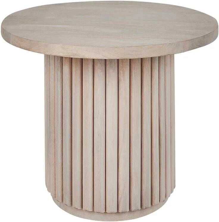 Beliani LEMONT Salontafel-Lichte houtkleur-Mangohout