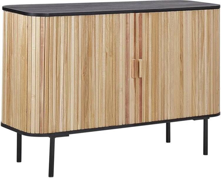 Beliani LINDON Sideboard-Lichte houtkleur-Paulowniahout