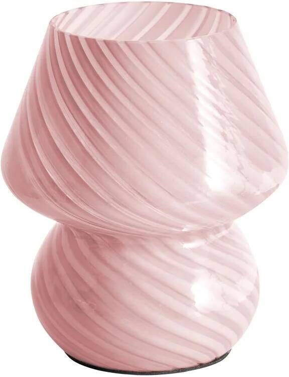 Beliani LOBO Tafellamp Roze Glas