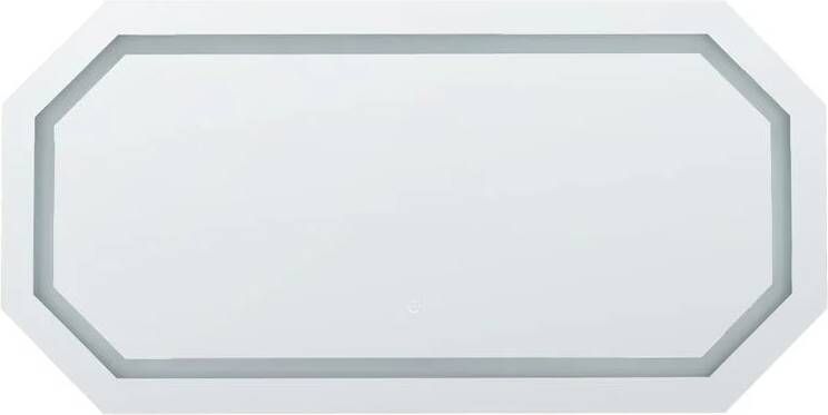Beliani LOCMARIAQUER Badkamerspiegel-Zilver-Synthetisch materiaal
