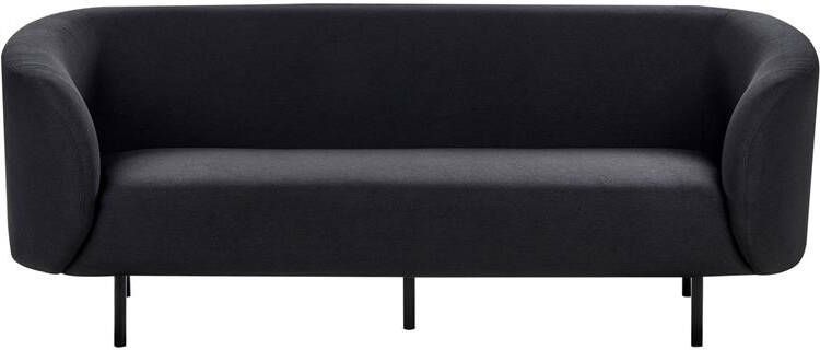 Beliani LOEN Driezitsbank Zwart Polyester