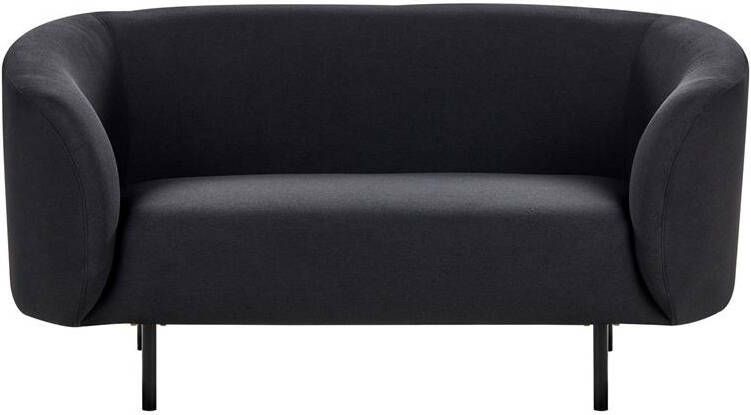 Beliani LOEN Tweezitsbank Zwart Polyester