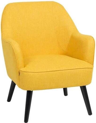 Beliani LOKEN Fauteuil Geel Polyester