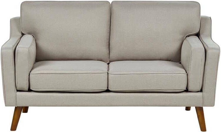 Beliani LOKKA Tweezitsbank Beige Polyester