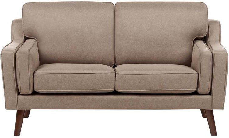 Beliani LOKKA Tweezitsbank Lichtbruin Polyester