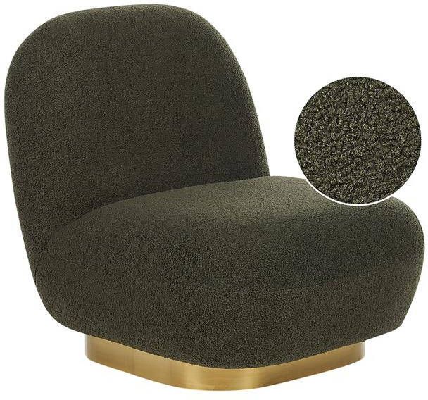 Beliani LOVIISA Fauteuil Groen Polyester