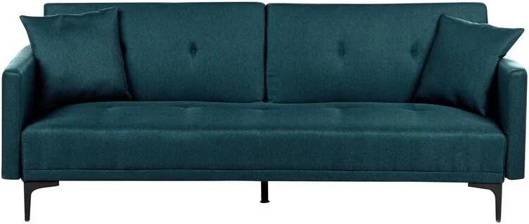 Beliani LUCAN Slaapbank 3-zits Blauw Polyester