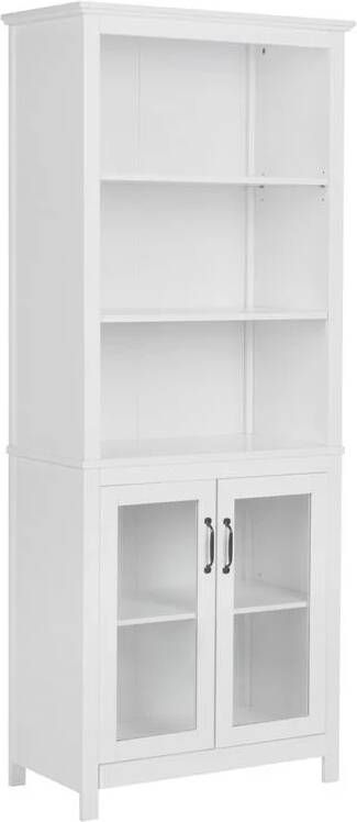 Beliani LUSBY Vitrinekast Wit Hout