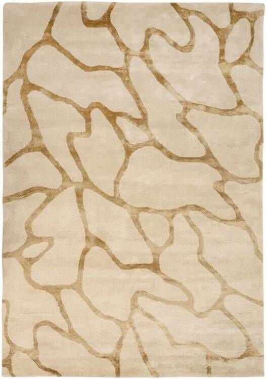 Beliani MAKOLA Vloerkleed Beige 160 x 230 cm Viscose