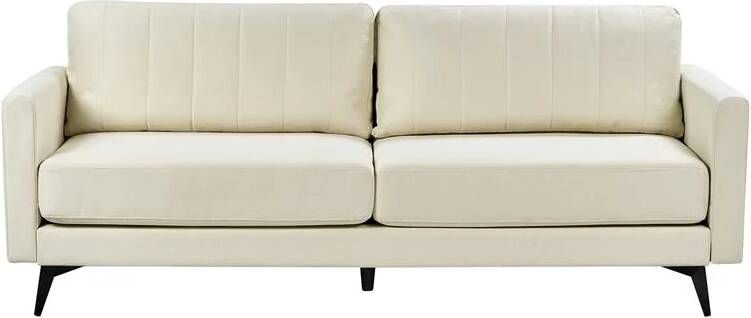 Beliani MALA Driezitsbank Lichtbeige Polyester