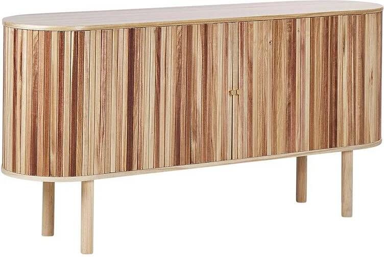 Beliani MANARA Sideboard-Lichte houtkleur-Paulowniahout