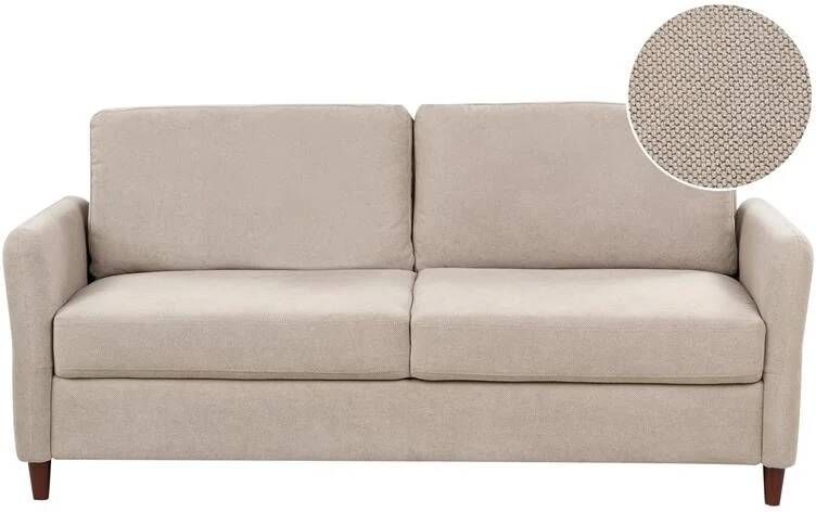 Beliani MARE Driezitsbank met opbergruimte Taupe Corduroy