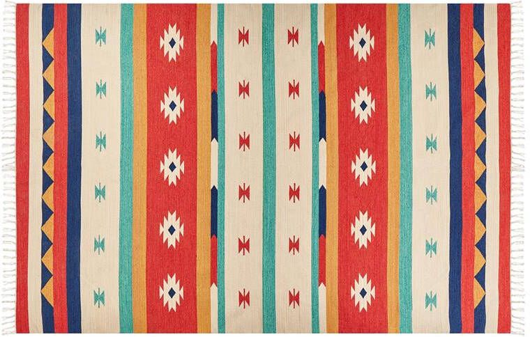 Beliani MARGARA Vloerkleed Meerkleurig 200 x 300 cm Katoen