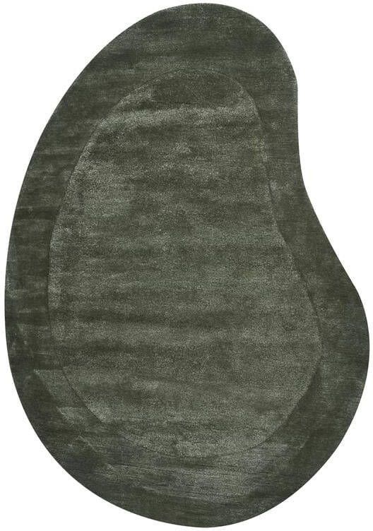 Beliani MASSO Vloerkleed Donkergroen 160 x 230 Viscose