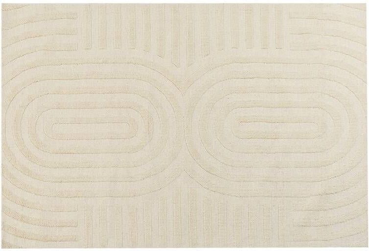 Beliani MASTUNG Vloerkleed Beige 200 x 300 cm Wol