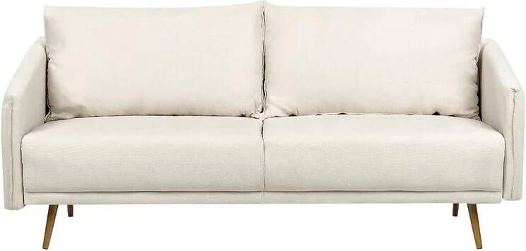 Beliani MAURA Driezitsbank Beige Polyester